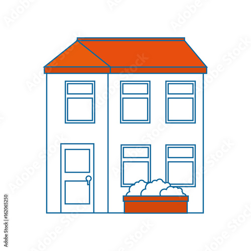 house icon over white background vector illustration