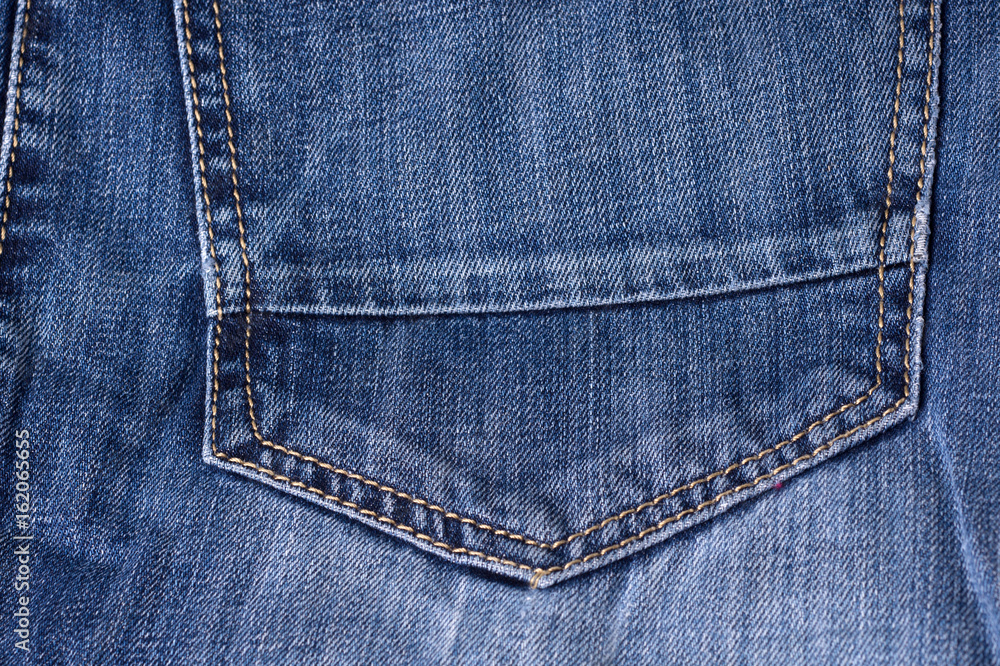Jeans close-up. pocket, seams Jeans close-up. pocket, seams