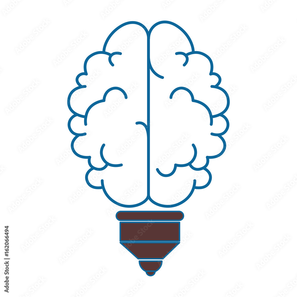 bulb in brain shape icon over white background vector illustration bulb in brain shape icon over white background vector illustration