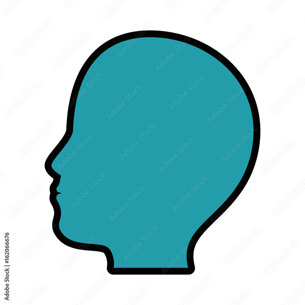 human head icon over white background colorful design vector illustration human head icon over white background colorful design vector illustration