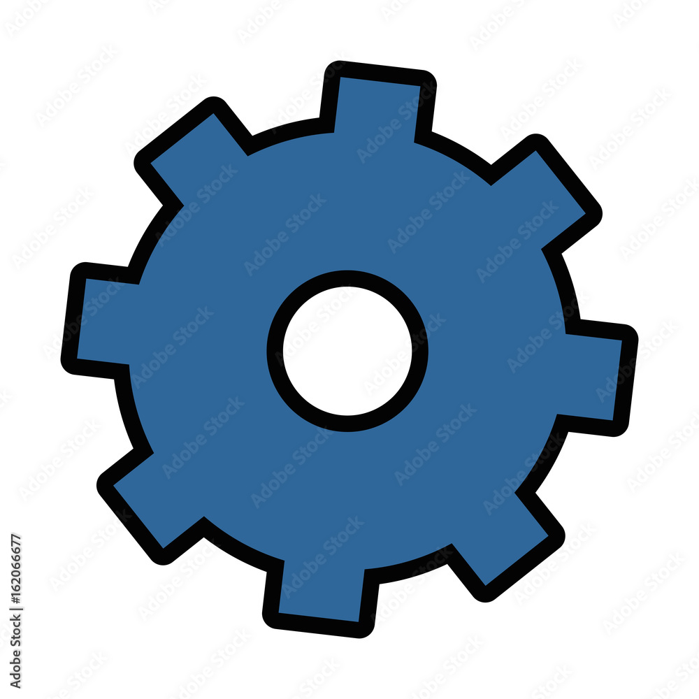 gear wheel icon over white background colorful design vector illustration