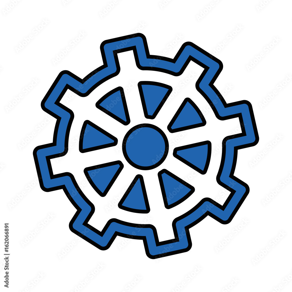 Obraz premium gear wheel icon over white background colorful design vector illustration
