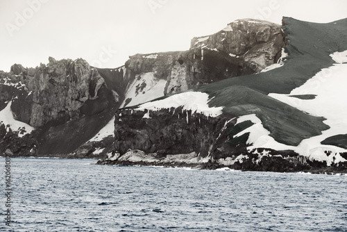 Deception Island, South Shetland Islands archipelago, northwest side of the Antarctic Peninsula. photo