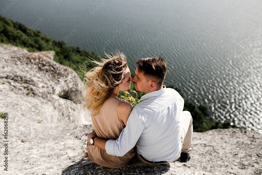  wedding couple, very nice sunset, a wonderful day for lovers, Beautiful nature