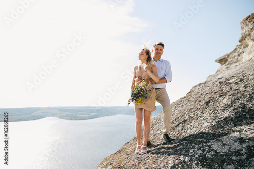  wedding couple, very nice sunset, a wonderful day for lovers, Beautiful nature