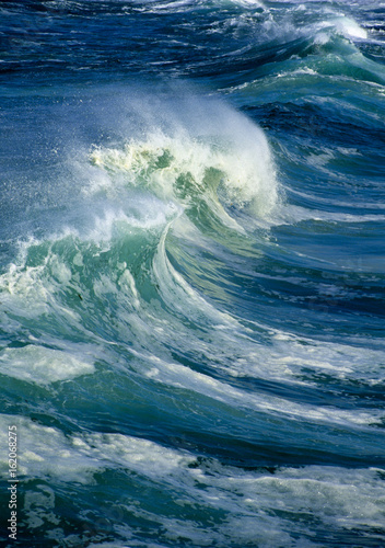 Wave breaking off La Jolla California vertical
