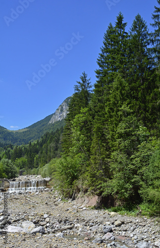 The mid-June rural landscape of the Carnic Alps near Pontebba, Friuli Venezie Giulia, north east Italy.
 photo