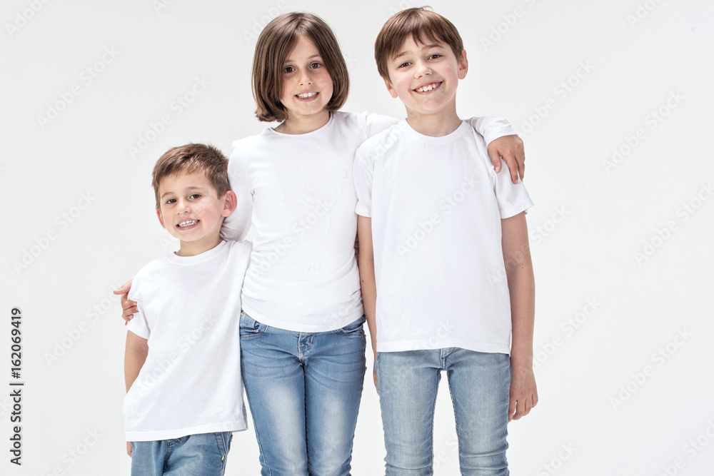 Group of smiling kids. Group of smiling kids.