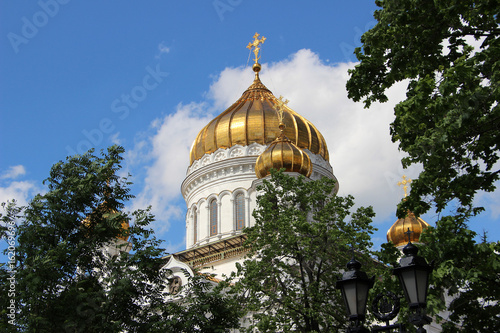 Moscow,The Cathedral of Christ the Saviour,spring.