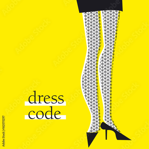 Yellow and black woman legs...