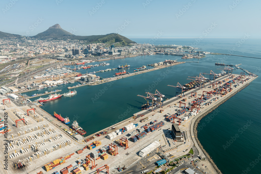 Naklejka premium Cape Town Harbour (widok z lotu ptaka)