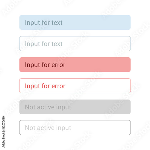 Text fileds template set