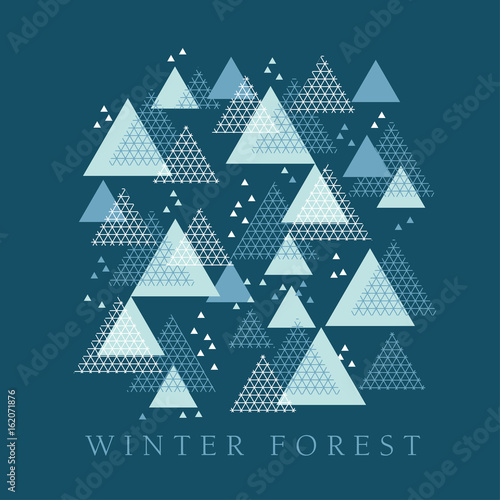 Concept winter geometry design element. Modern style vector illustration for ...