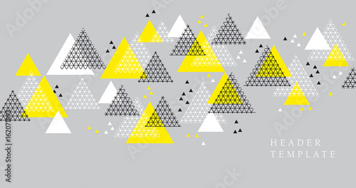 Concept modern style geometry design element. vector illustration for header, card, poster, invitation. Tech line grid pattern triangle motif.