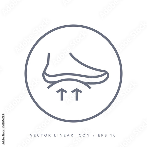 Orthopedic insoles vector icon isolated. Thine line vector icons.