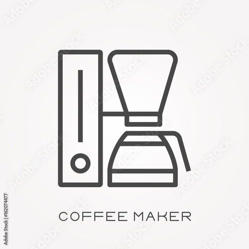 Line icon coffee maker