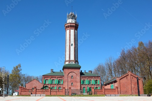 Old lighthouse on the Baltic Sea in Niechorze, Poland