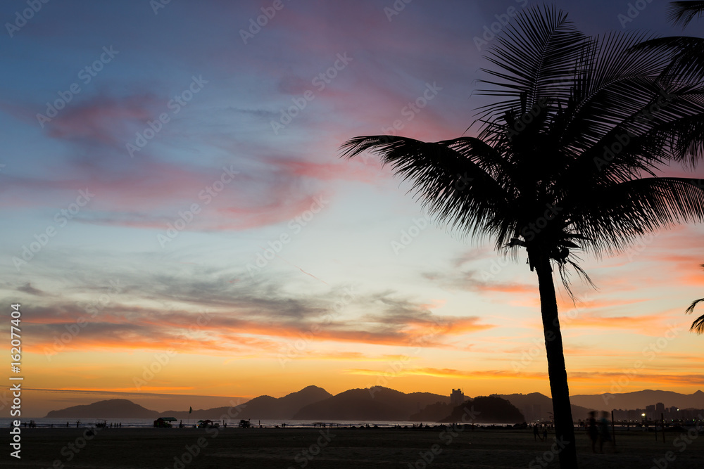 Sunset in Santos Beach