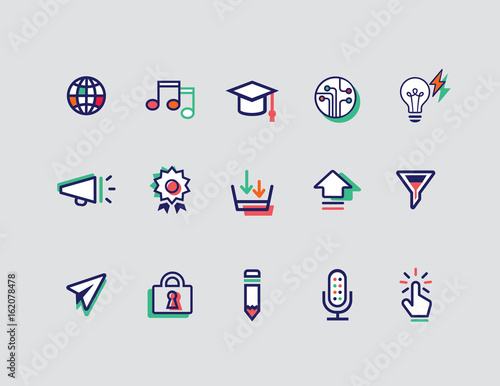 portfolion icons set