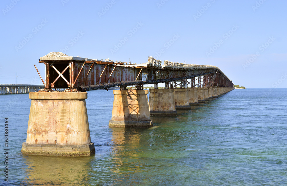 Bahia Honda Key road and Rail Bridge