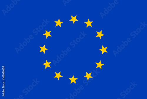 Europe flag EU isolated vector. European union flag sign