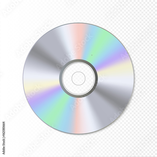 DVD or CD disc. Blue-ray technology vector illustration. Music sound data