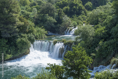 Waterfall in national Park Krka. Croatia