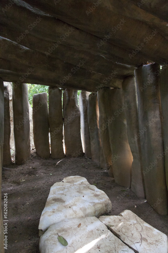 The Olmec burial, Tumba Olmeca, Olmec Archaeological Museum, La Venta