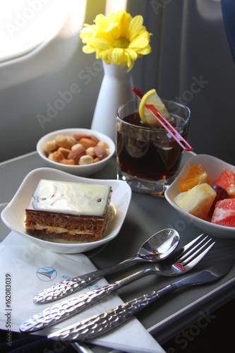 Meal flying private Jet