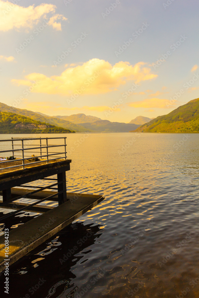 Loch Lomond at rowardennan, Summer in Scotland, UK Loch Lomond at rowardennan, Summer in Scotland, UK