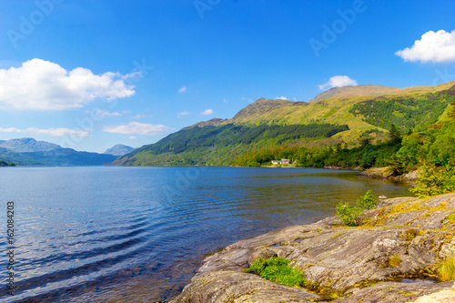 Loch Lomond at rowardennan, Summer in Scotland, UK
