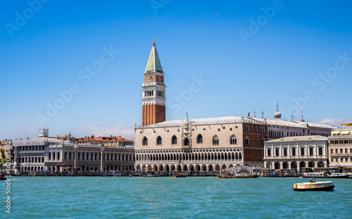 St Mark's Campanile and The Doge's Palace in Venice, Italy © offcaania