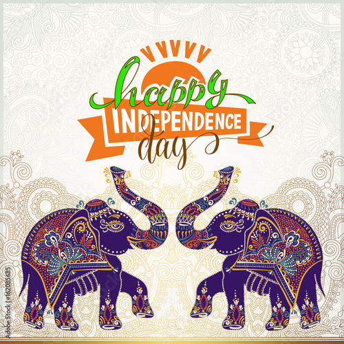 happy independence day of india greeting card