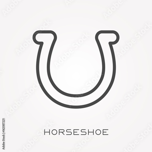 Line icon horseshoe