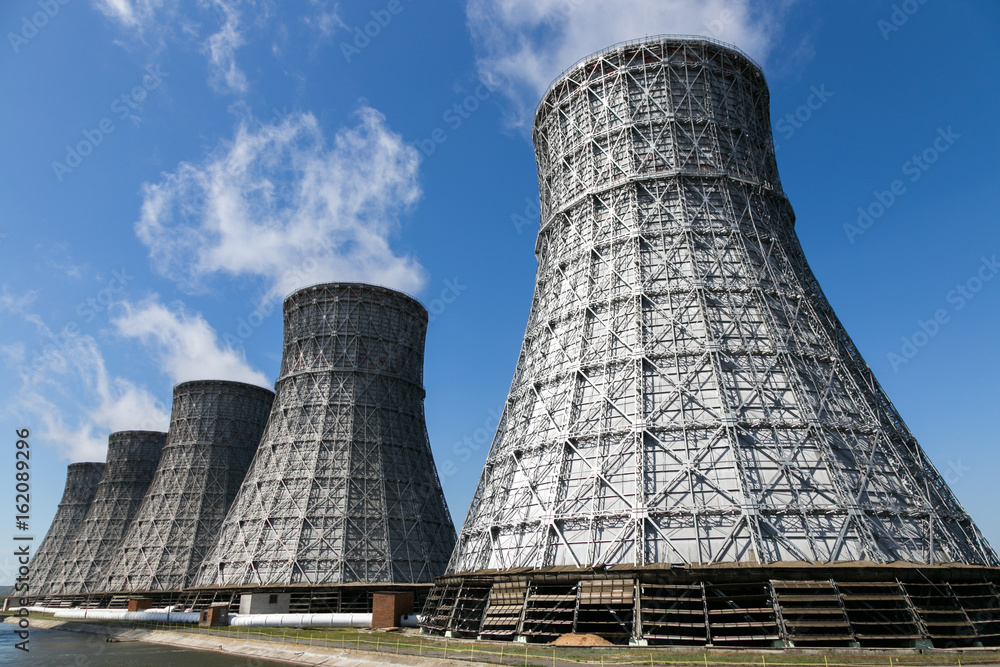 Cooling towers of Nuclear power plant in Novovoronezh 