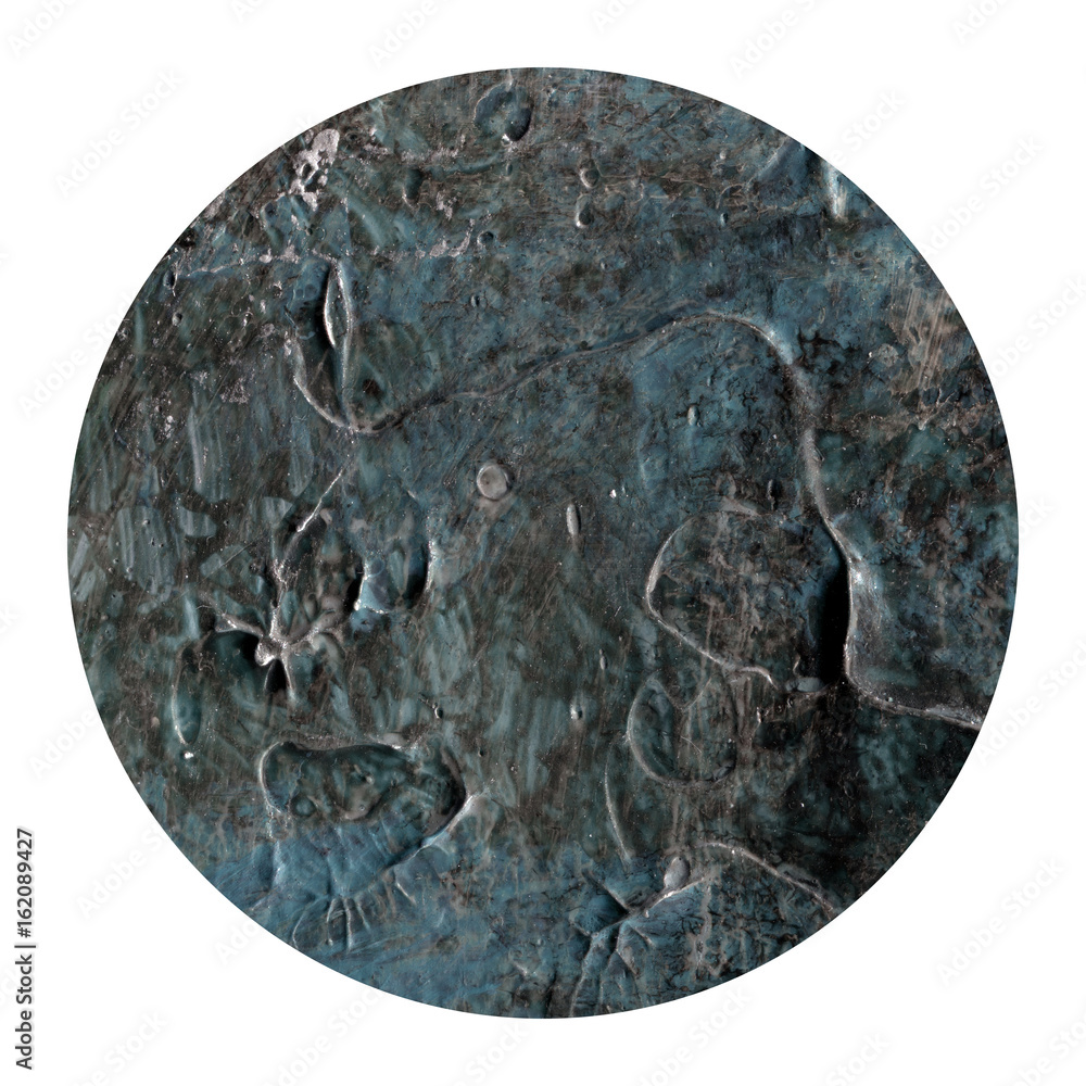 Acrylic abstract dark grey, black circle isolated on white background. Acrylic abstract dark grey, black circle isolated on white background.