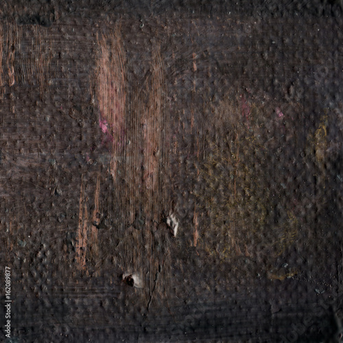 Abstract dark brown acrylic hand paint background.