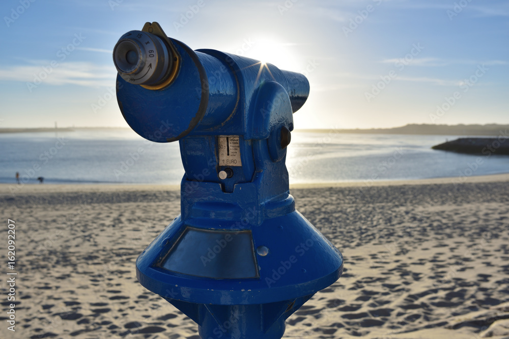 Tourist Telescope, Aveiro Beach, Portugal