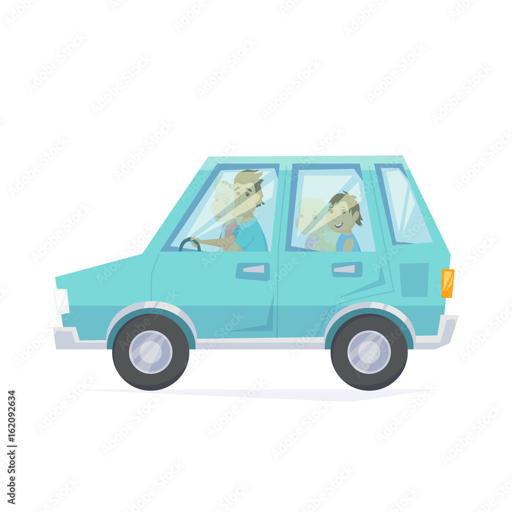 Family car illustration