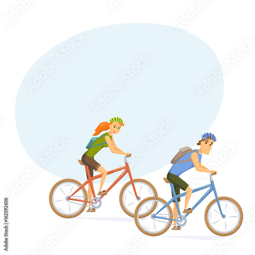 Cyclist on mountain bike
