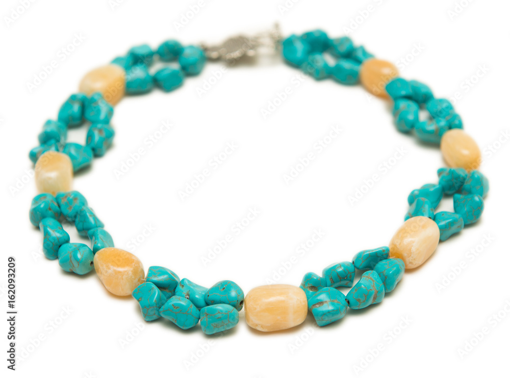 Nice necklace isolated on white background Nice necklace isolated on white background