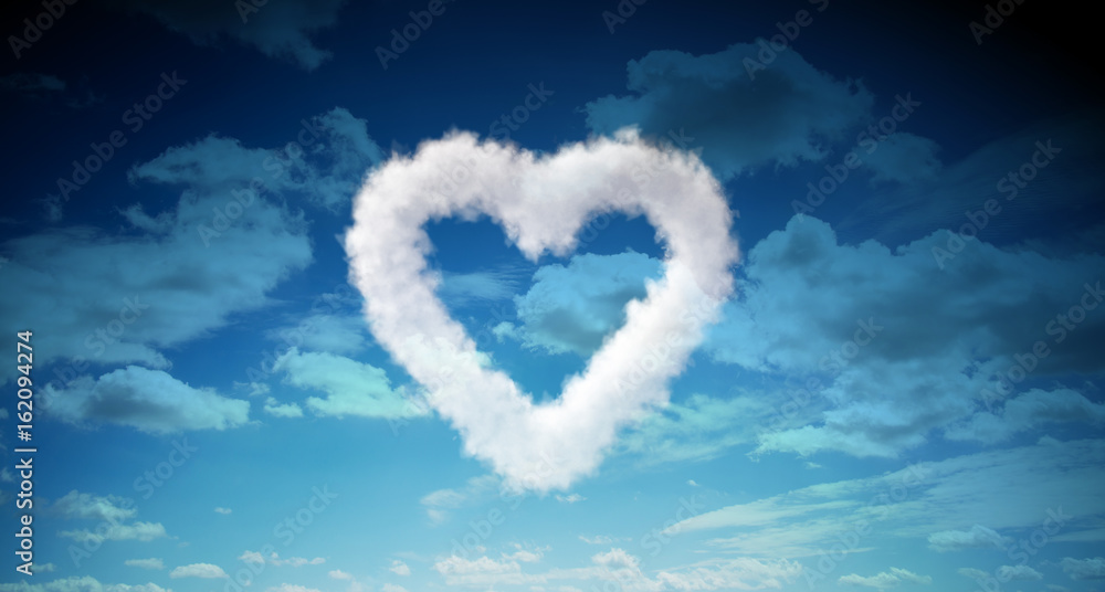Fototapeta premium Romantic concept with clouds on sky