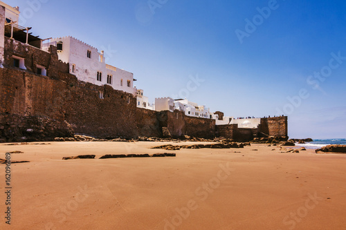 view of asilah beach in morocco at the summer