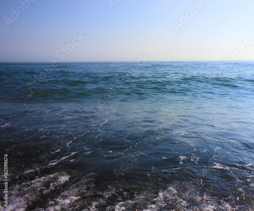 Blue silent seashore