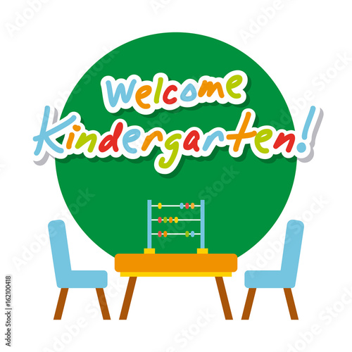 kinder garten scenary icon vector illustration design graphic