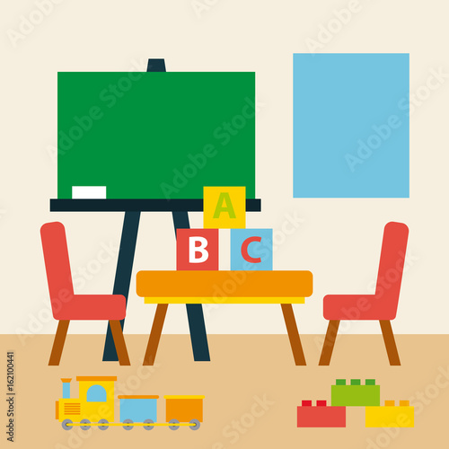 kinder garten scenary icon vector illustration design graphic