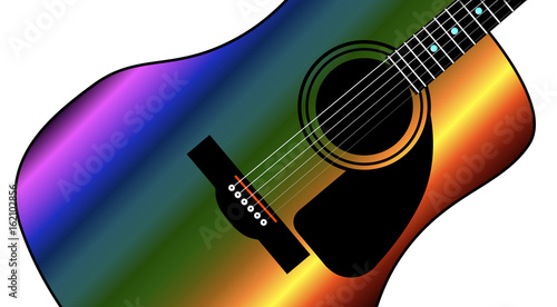 Rainbow Western Guitar