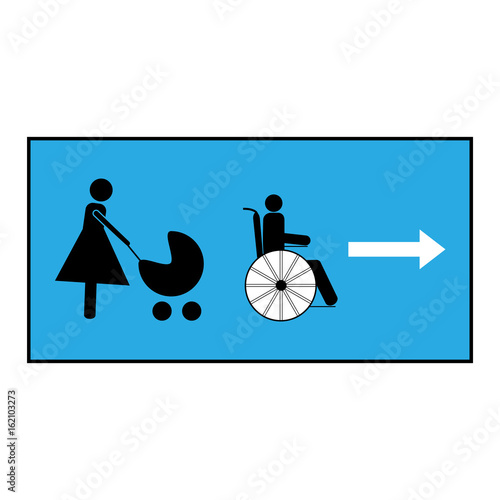 Pass for the disabled and mother with child