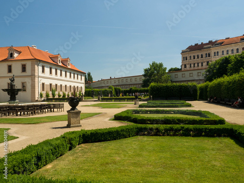 Chezh Republic, Prague, 2017. Wallenstein Palace with baroque gardens. The original palace with gardens was built by Albrecht von Wallenstein in 17th century