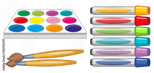 Set of art equipments